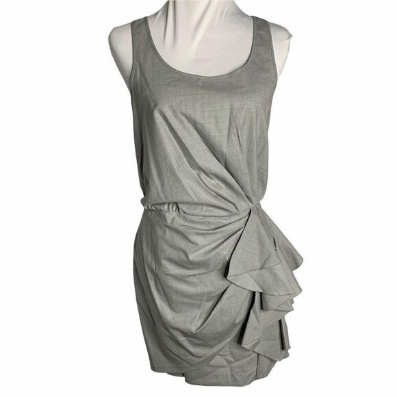 Cynthia Steffe Sleeveless Mini Dress 4 Grey Wool - Picture 1 of 7